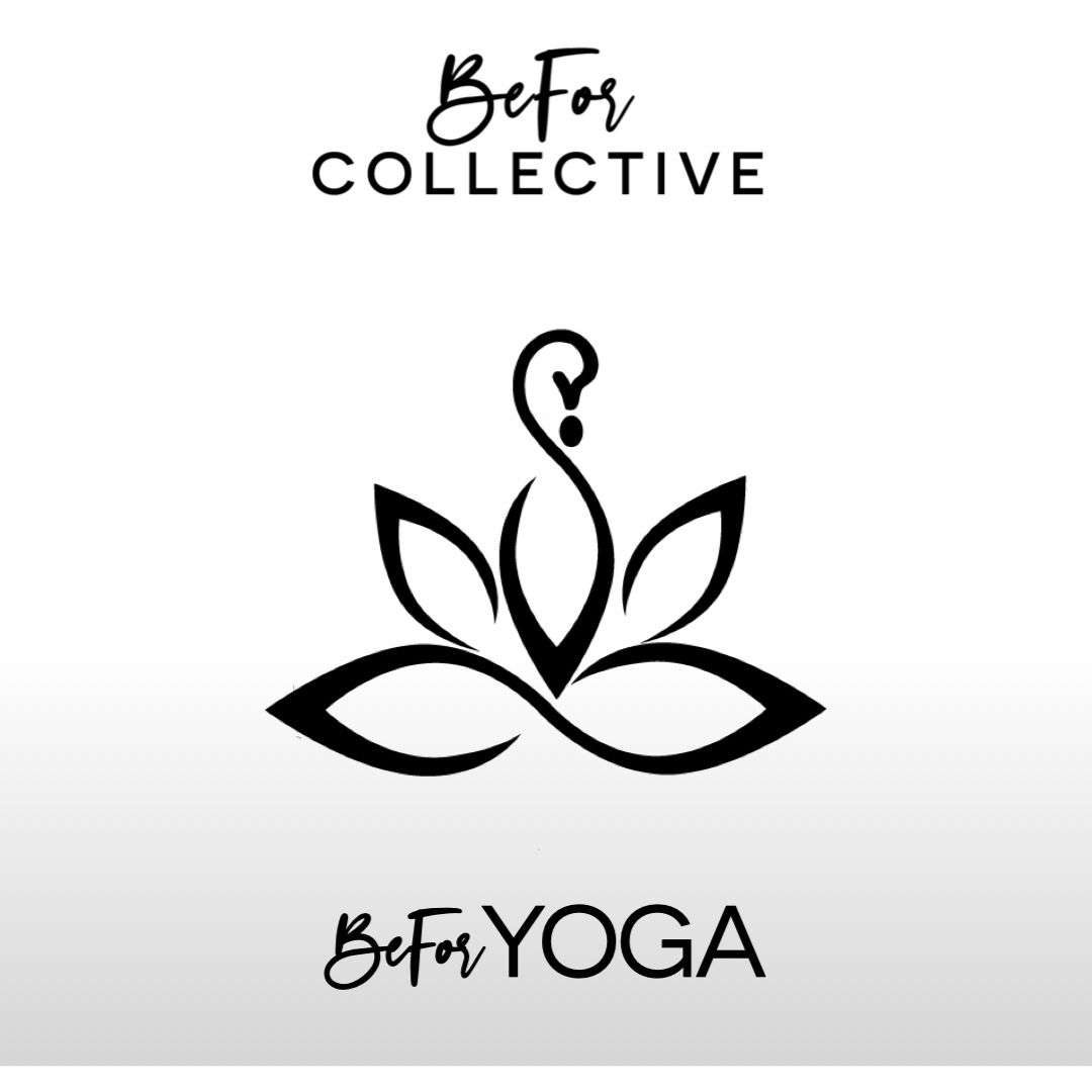 A black and white image of the befor collective logo.